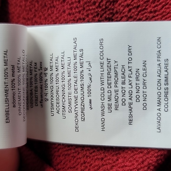 Michael Kors dress tied keyhole front Small maroon studded bell sleeves w tags - Picture 12 of 13